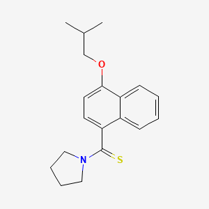 molecular formula C19H23NOS B5744094 1-[(4-isobutoxy-1-naphthyl)carbonothioyl]pyrrolidine 