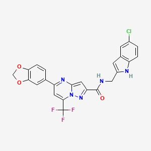 molecular formula C24H15ClF3N5O3 B5744130 5-(1,3-benzodioxol-5-yl)-N-[(5-chloro-1H-indol-2-yl)methyl]-7-(trifluoromethyl)pyrazolo[1,5-a]pyrimidine-2-carboxamide 