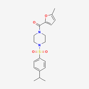 molecular formula C19H24N2O4S B5744134 1-[(4-isopropylphenyl)sulfonyl]-4-(5-methyl-2-furoyl)piperazine 