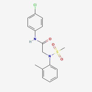 N~1~-(4-chlorophenyl)-N~2~-(2-methylphenyl)-N~2~-(methylsulfonyl)glycinamide