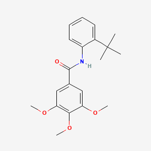 molecular formula C20H25NO4 B5744160 N-(2-tert-butylphenyl)-3,4,5-trimethoxybenzamide 