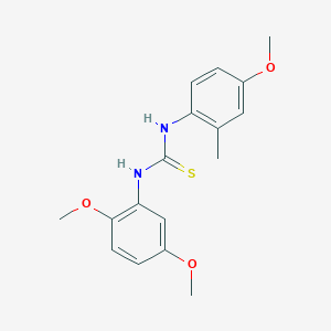 molecular formula C17H20N2O3S B5744167 N-(2,5-dimethoxyphenyl)-N'-(4-methoxy-2-methylphenyl)thiourea 