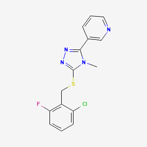 3-{5-[(2-chloro-6-fluorobenzyl)thio]-4-methyl-4H-1,2,4-triazol-3-yl}pyridine