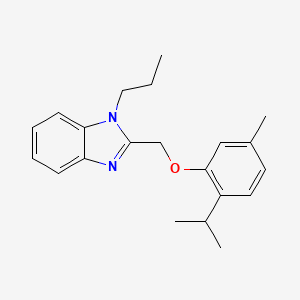 molecular formula C21H26N2O B5744194 2-[(2-isopropyl-5-methylphenoxy)methyl]-1-propyl-1H-benzimidazole 