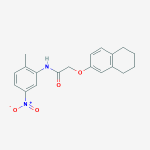 molecular formula C19H20N2O4 B5744196 N-(2-methyl-5-nitrophenyl)-2-(5,6,7,8-tetrahydro-2-naphthalenyloxy)acetamide 