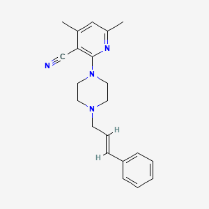 4,6-dimethyl-2-[4-(3-phenyl-2-propen-1-yl)-1-piperazinyl]nicotinonitrile