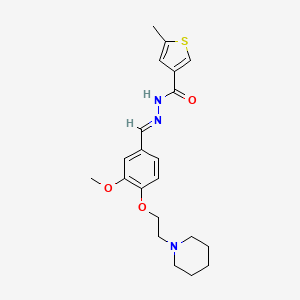 N'-{3-methoxy-4-[2-(1-piperidinyl)ethoxy]benzylidene}-5-methyl-3-thiophenecarbohydrazide