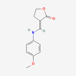 molecular formula C12H13NO3 B5744258 3-{[(4-methoxyphenyl)amino]methylene}dihydro-2(3H)-furanone 