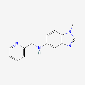 molecular formula C14H14N4 B5744281 1-methyl-N-(2-pyridinylmethyl)-1H-benzimidazol-5-amine 