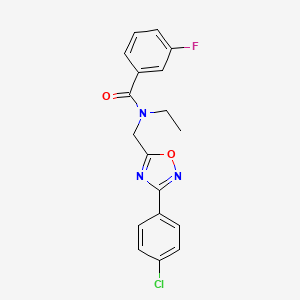 molecular formula C18H15ClFN3O2 B5744291 N-{[3-(4-chlorophenyl)-1,2,4-oxadiazol-5-yl]methyl}-N-ethyl-3-fluorobenzamide 