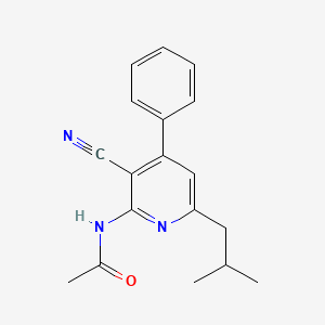 molecular formula C18H19N3O B5744326 N-(3-cyano-6-isobutyl-4-phenyl-2-pyridinyl)acetamide 