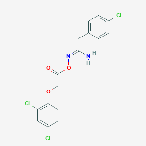 molecular formula C16H13Cl3N2O3 B5744327 2-(4-chlorophenyl)-N'-{[(2,4-dichlorophenoxy)acetyl]oxy}ethanimidamide 