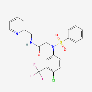 N~2~-[4-chloro-3-(trifluoromethyl)phenyl]-N~2~-(phenylsulfonyl)-N~1~-(2-pyridinylmethyl)glycinamide