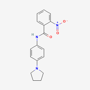 2-nitro-N-[4-(1-pyrrolidinyl)phenyl]benzamide