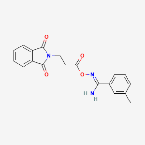 N'-{[3-(1,3-dioxo-1,3-dihydro-2H-isoindol-2-yl)propanoyl]oxy}-3-methylbenzenecarboximidamide