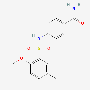 4-{[(2-methoxy-5-methylphenyl)sulfonyl]amino}benzamide