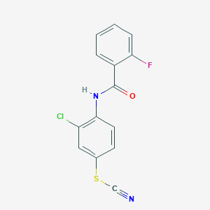 3-chloro-4-[(2-fluorobenzoyl)amino]phenyl thiocyanate