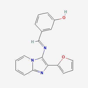 3-({[2-(2-furyl)imidazo[1,2-a]pyridin-3-yl]imino}methyl)phenol