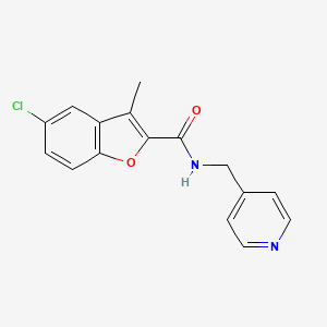 5-chloro-3-methyl-N-(4-pyridinylmethyl)-1-benzofuran-2-carboxamide