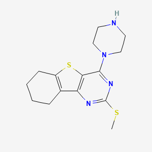 2-(methylthio)-4-(1-piperazinyl)-6,7,8,9-tetrahydro[1]benzothieno[3,2-d]pyrimidine