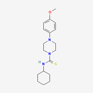 molecular formula C18H27N3OS B5744390 N-cyclohexyl-4-(4-methoxyphenyl)-1-piperazinecarbothioamide 