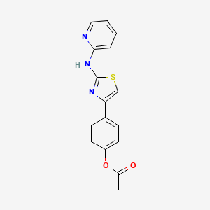 molecular formula C16H13N3O2S B5744415 4-[2-(2-pyridinylamino)-1,3-thiazol-4-yl]phenyl acetate 