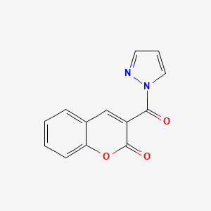 molecular formula C13H8N2O3 B5744423 3-(1H-pyrazol-1-ylcarbonyl)-2H-chromen-2-one 