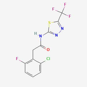 2-(2-chloro-6-fluorophenyl)-N-[5-(trifluoromethyl)-1,3,4-thiadiazol-2-yl]acetamide