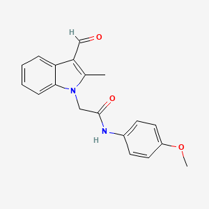 2-(3-formyl-2-methyl-1H-indol-1-yl)-N-(4-methoxyphenyl)acetamide