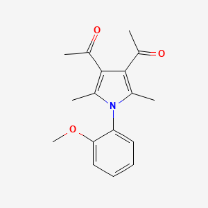 molecular formula C17H19NO3 B5744439 1,1'-[1-(2-methoxyphenyl)-2,5-dimethyl-1H-pyrrole-3,4-diyl]diethanone 