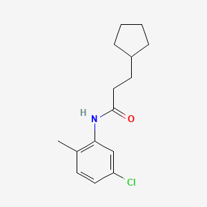 N-(5-chloro-2-methylphenyl)-3-cyclopentylpropanamide