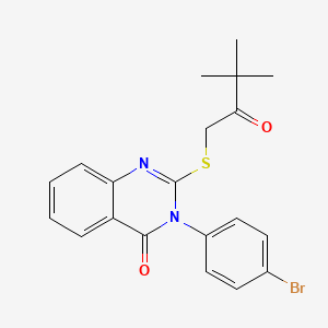 3-(4-bromophenyl)-2-[(3,3-dimethyl-2-oxobutyl)thio]-4(3H)-quinazolinone