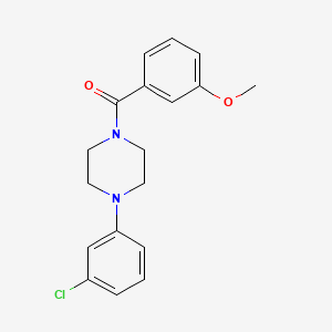 molecular formula C18H19ClN2O2 B5744466 1-(3-chlorophenyl)-4-(3-methoxybenzoyl)piperazine 