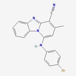 1-[(4-bromophenyl)amino]-3-methylpyrido[1,2-a]benzimidazole-4-carbonitrile