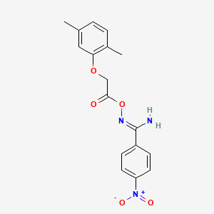 molecular formula C17H17N3O5 B5744509 N'-{[(2,5-dimethylphenoxy)acetyl]oxy}-4-nitrobenzenecarboximidamide 