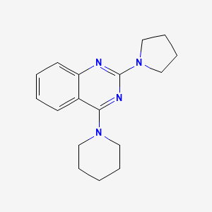 molecular formula C17H22N4 B5744538 4-(1-piperidinyl)-2-(1-pyrrolidinyl)quinazoline 