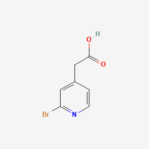 molecular formula C7H6BrNO2 B574454 2-(2-溴吡啶-4-基)乙酸 CAS No. 183483-29-6