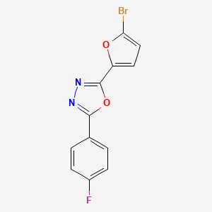 molecular formula C12H6BrFN2O2 B5744568 2-(5-bromo-2-furyl)-5-(4-fluorophenyl)-1,3,4-oxadiazole 