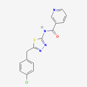 N-[5-(4-chlorobenzyl)-1,3,4-thiadiazol-2-yl]nicotinamide