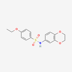 molecular formula C16H17NO5S B5744604 N-(2,3-dihydro-1,4-benzodioxin-6-yl)-4-ethoxybenzenesulfonamide 