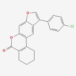 10-(4-chlorophenyl)-1,2,3,4-tetrahydro-5H-benzo[c]furo[3,2-g]chromen-5-one