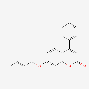 7-[(3-methyl-2-buten-1-yl)oxy]-4-phenyl-2H-chromen-2-one