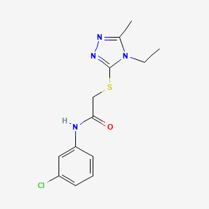 molecular formula C13H15ClN4OS B5744618 N-(3-chlorophenyl)-2-[(4-ethyl-5-methyl-4H-1,2,4-triazol-3-yl)thio]acetamide 