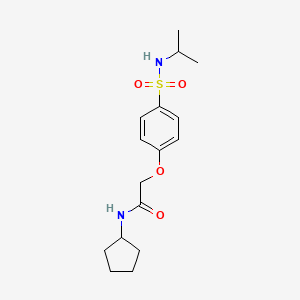 N-cyclopentyl-2-[4-(propan-2-ylsulfamoyl)phenoxy]acetamide