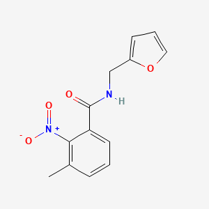 molecular formula C13H12N2O4 B5744637 N-(2-furylmethyl)-3-methyl-2-nitrobenzamide 