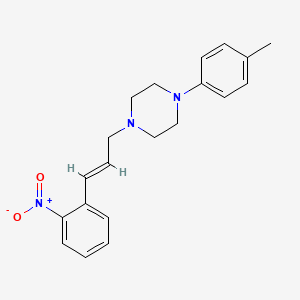 1-(4-methylphenyl)-4-[(E)-3-(2-nitrophenyl)prop-2-enyl]piperazine