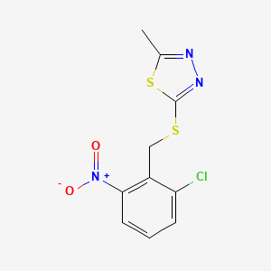 2-[(2-Chloro-6-nitrobenzyl)sulfanyl]-5-methyl-1,3,4-thiadiazole