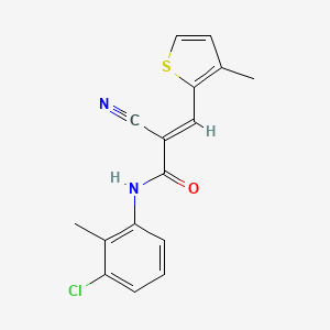 N-(3-chloro-2-methylphenyl)-2-cyano-3-(3-methyl-2-thienyl)acrylamide