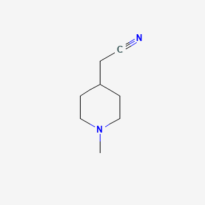 molecular formula C8H14N2 B574468 (1-甲基哌啶-4-基)乙腈 CAS No. 164926-88-9