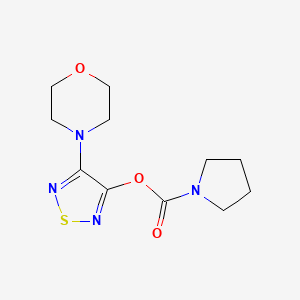 4-(4-morpholinyl)-1,2,5-thiadiazol-3-yl 1-pyrrolidinecarboxylate